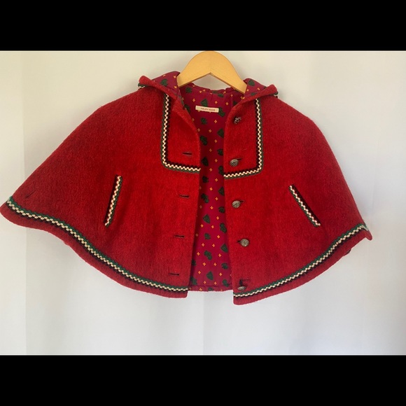 Helen Maas Reversible Nordic Hooded Poncho Cape - Picture 2 of 9